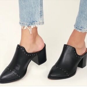 Report TRE Black Studded Mules - Size 6